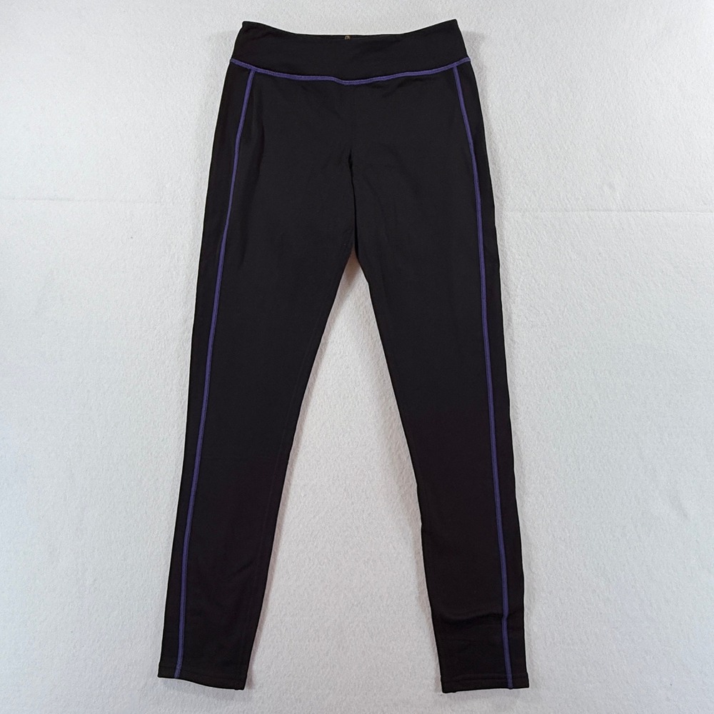 SHE Outdoor Leggings Womens Medium Black Purple‎ Stitching Gorpcore Activewear